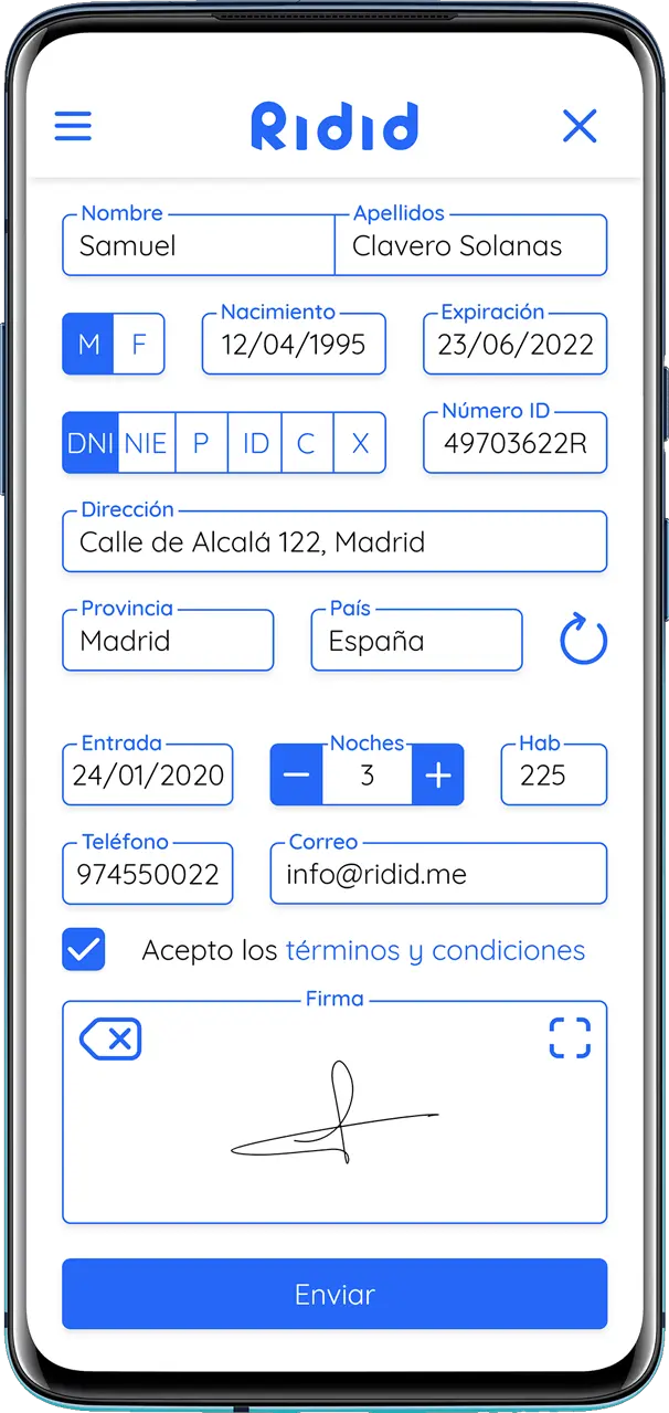 Ejemplo calendario de reservas movil y desktop